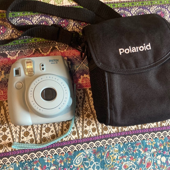 Instax Other - blue instax mini 8 w/ Polaroid Case